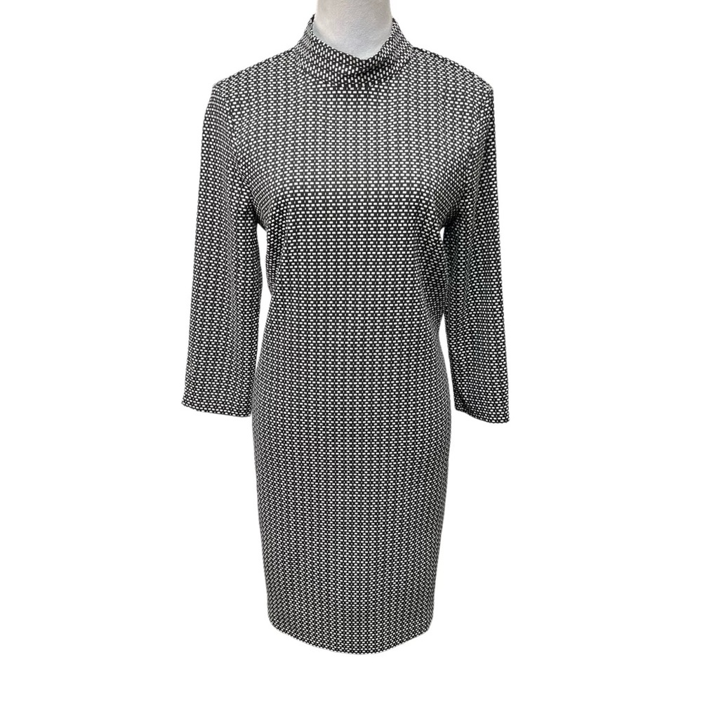 IMNYC Isaac Mizrahi Black & White Print Dress/ Size: Medium/ Item# 1-17318